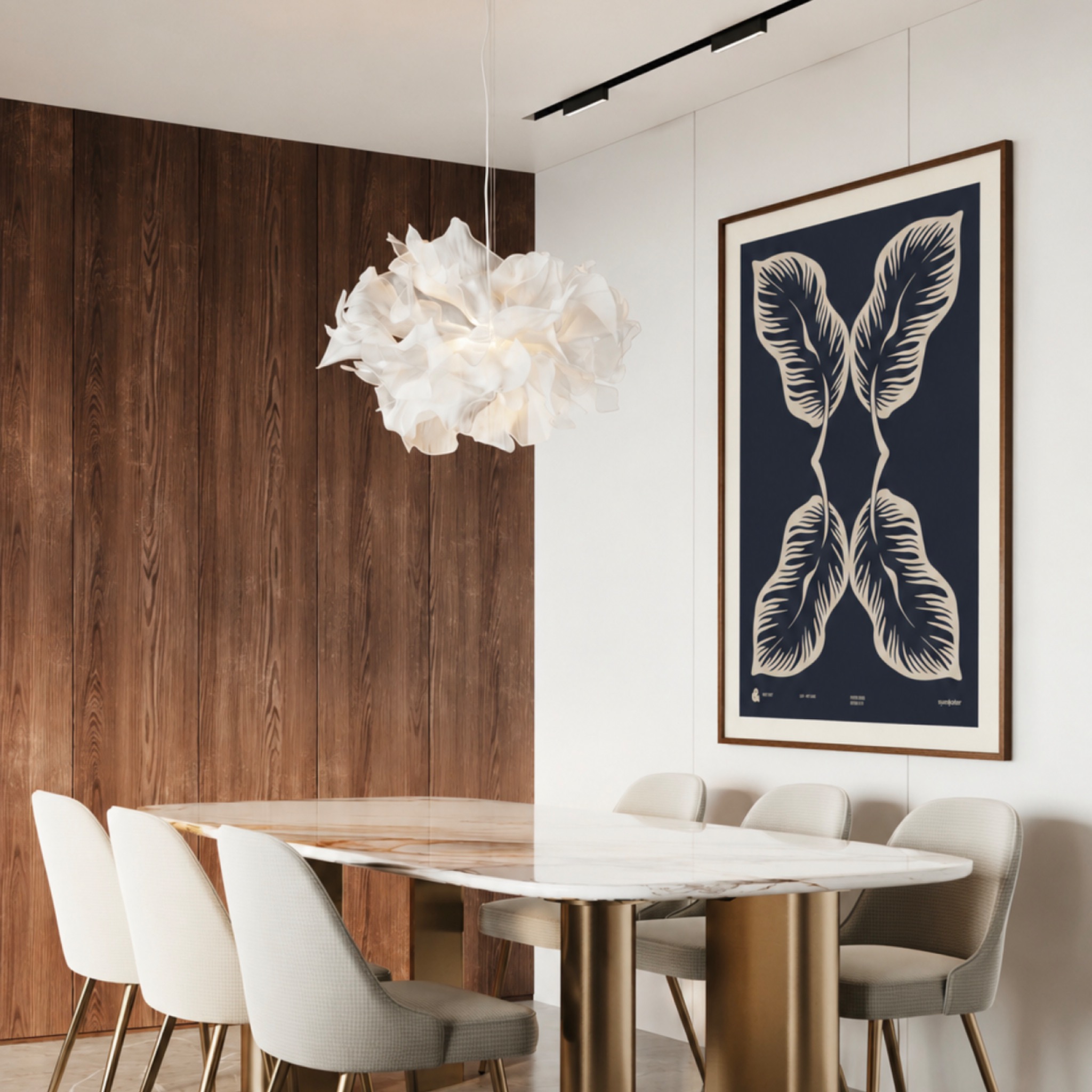 LEAF – NOT LEAVE Fine Art Print on a dark wood wall